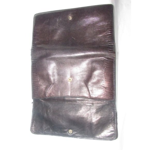 GUCCI Vintage Brown Snakeskin XL Checkbook - Picture 6 of 12